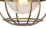 LAT1487 Latti Wall Lamp 1 Light IP65 Outdoor in a Matt Black/Brushed Bronze/Clear Finish