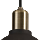 LAT2487 Latti Pendant 1 Light IP65 Outdoor in a Matt Black/Brushed Bronze/Clear Finish