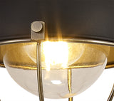 LAT2487 Latti Pendant 1 Light IP65 Outdoor in a Matt Black/Brushed Bronze/Clear Finish