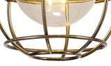 LAT2487 Latti Pendant 1 Light IP65 Outdoor in a Matt Black/Brushed Bronze/Clear Finish