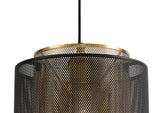 LER3067 Lerna Small Pendant 1 Light in a Matt Black/Satin Gold Finish