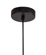 LER4067 Lerna Large Pendant 1 Light in a Matt Black/Satin Gold Finish