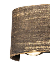 LIB4027 Libertas Wall Lamp 6W LED IP54 Indoor/Outdoor Use in a Black/Gold/Clear Finish