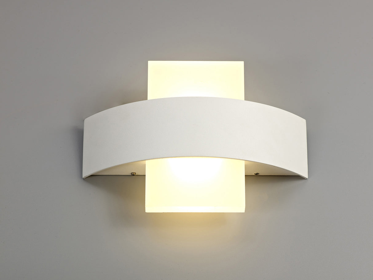 LIL5027 Lilli Wall Lamp 10W LED IP54 Indoor/Outdoor Use in a Sand White/Frosted Finish