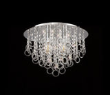 LOP1318 Loppu Ceiling 4 Light in a Polished Chrome Finish and Clear Crystal