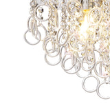 LOP1318 Loppu Ceiling 4 Light in a Polished Chrome Finish and Clear Crystal