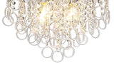 LOP1318 Loppu Ceiling 4 Light in a Polished Chrome Finish and Clear Crystal