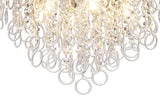 LOP2318 Loppu 6 Light Ceiling Polished Chrome and Clear Crystal