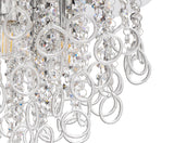 LOP2318 Loppu 6 Light Ceiling Polished Chrome and Clear Crystal