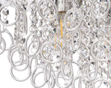 LOP2318 Loppu 6 Light Ceiling Polished Chrome and Clear Crystal