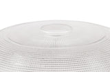 LOU0608 Louis Round 26.5cm Prismatic Effect Glass Lampshade in a Clear Finish