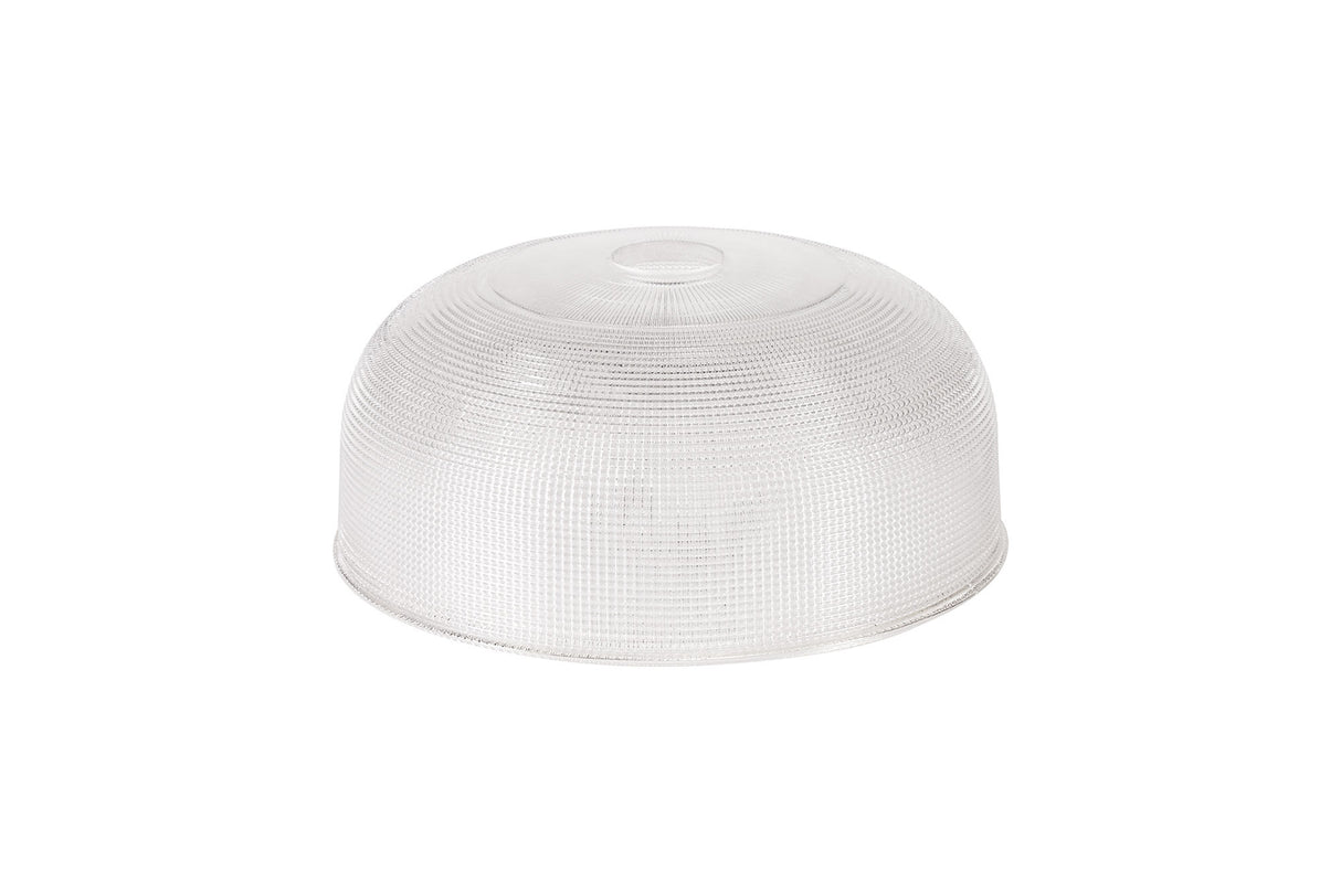 LOU0608 Louis Round 26.5cm Prismatic Effect Glass Lampshade in a Clear Finish