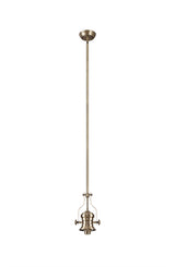 LOU1218 Louis Pendant 1 Light in a Antique Brass Finish