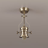 LOU1218 Louis Pendant 1 Light in a Antique Brass Finish