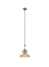 LOU1218 Louis Pendant 1 Light in a Antique Brass Finish