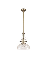 LOU1218 Louis Pendant 1 Light in a Antique Brass Finish