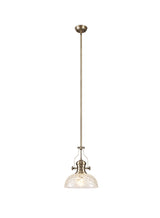 LOU1218 Louis Pendant 1 Light in a Antique Brass Finish