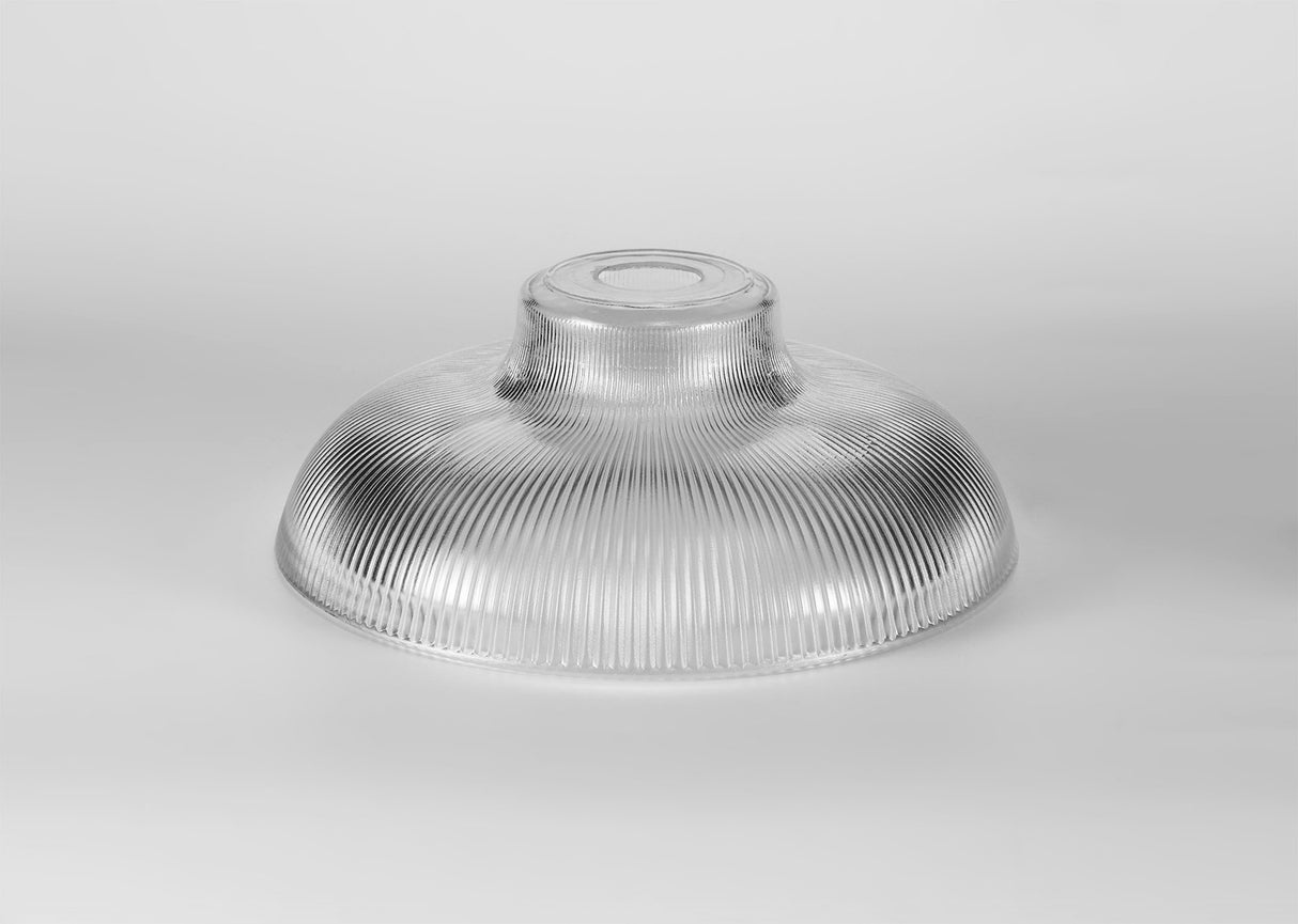 LOU1508 Louis Round 30cm Glass Lampshade in a Clear Finish