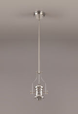 LOU2218 Louis Pendant 1 Light in a Polished Nickel Finish