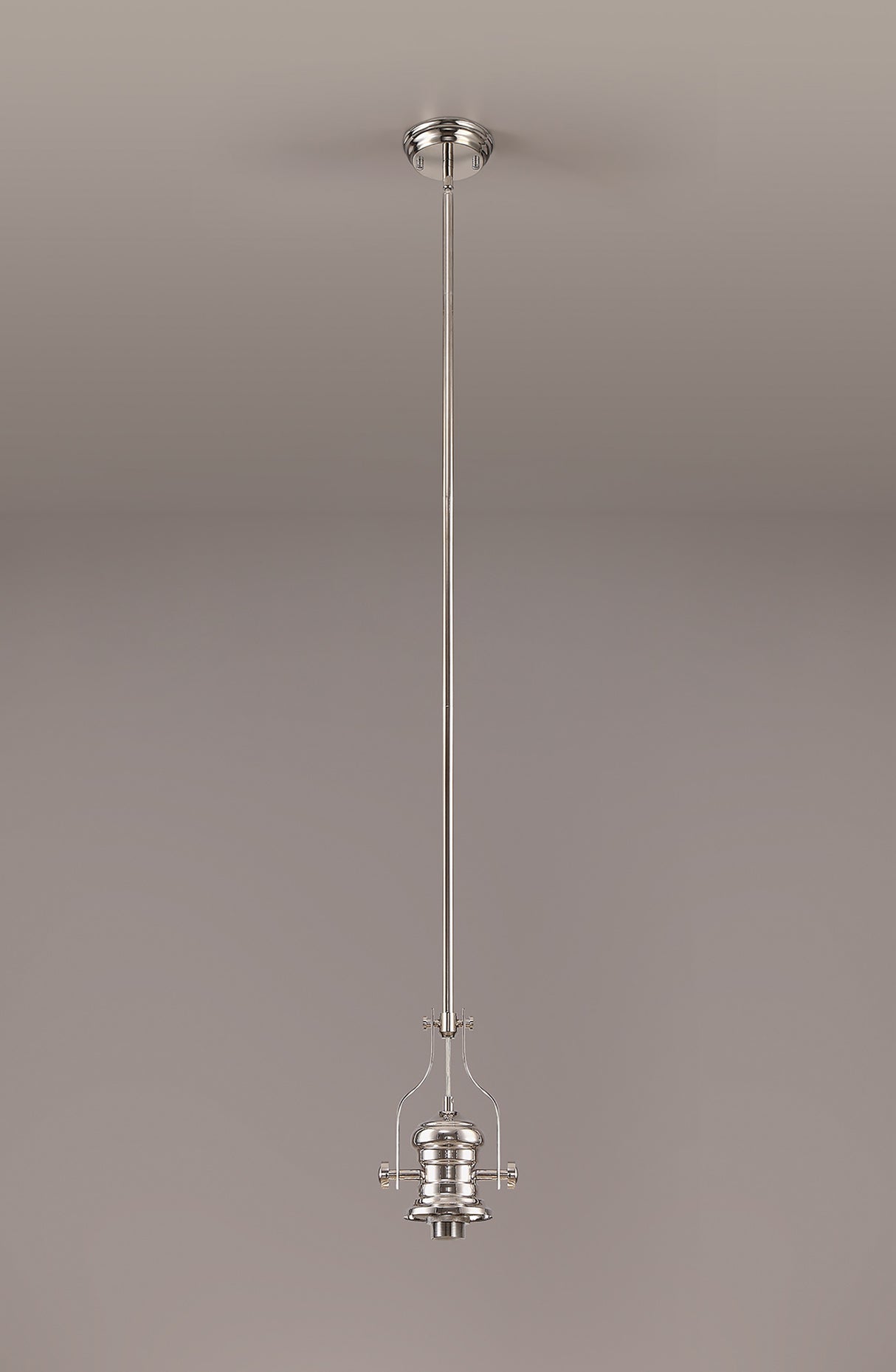 LOU2218 Louis Pendant 1 Light in a Polished Nickel Finish