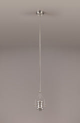 LOU2218 Louis Pendant 1 Light in a Polished Nickel Finish