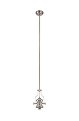 LOU2218 Louis Pendant 1 Light in a Polished Nickel Finish