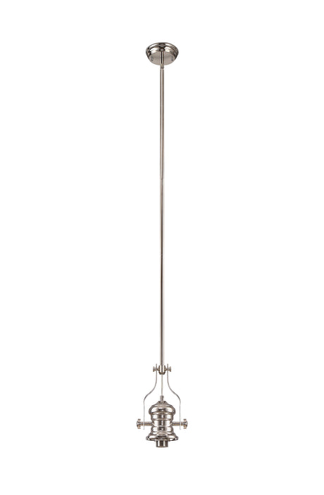 LOU2218 Louis Pendant 1 Light in a Polished Nickel Finish