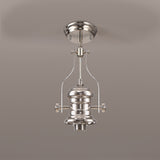 LOU2218 Louis Pendant 1 Light in a Polished Nickel Finish