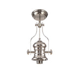 LOU2218 Louis Pendant 1 Light in a Polished Nickel Finish