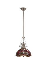 LOU2218 Louis Pendant 1 Light in a Polished Nickel Finish