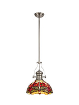 LOU2218 Louis Pendant 1 Light in a Polished Nickel Finish