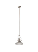 LOU2218 Louis Pendant 1 Light in a Polished Nickel Finish