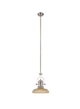 LOU2218 Louis Pendant 1 Light in a Polished Nickel Finish