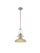 LOU2218 Louis Pendant 1 Light in a Polished Nickel Finish