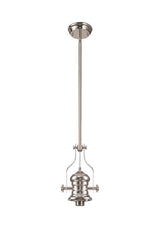 LOU2218 Louis Pendant 1 Light in a Polished Nickel Finish