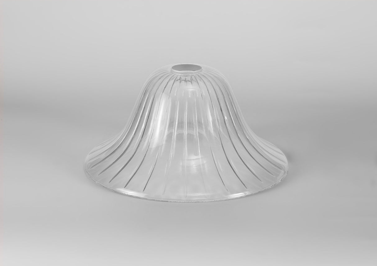 LOU2508 Louis Bell 30cm Glass Lampshade in a Clear Finish