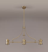 LOU3218 Louis Pendant 3 Light in a Antique Brass Finish