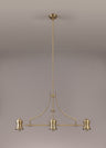 LOU3218 Louis Pendant 3 Light in a Antique Brass Finish