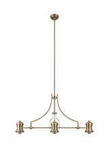 LOU3218 Louis Pendant 3 Light in a Antique Brass Finish