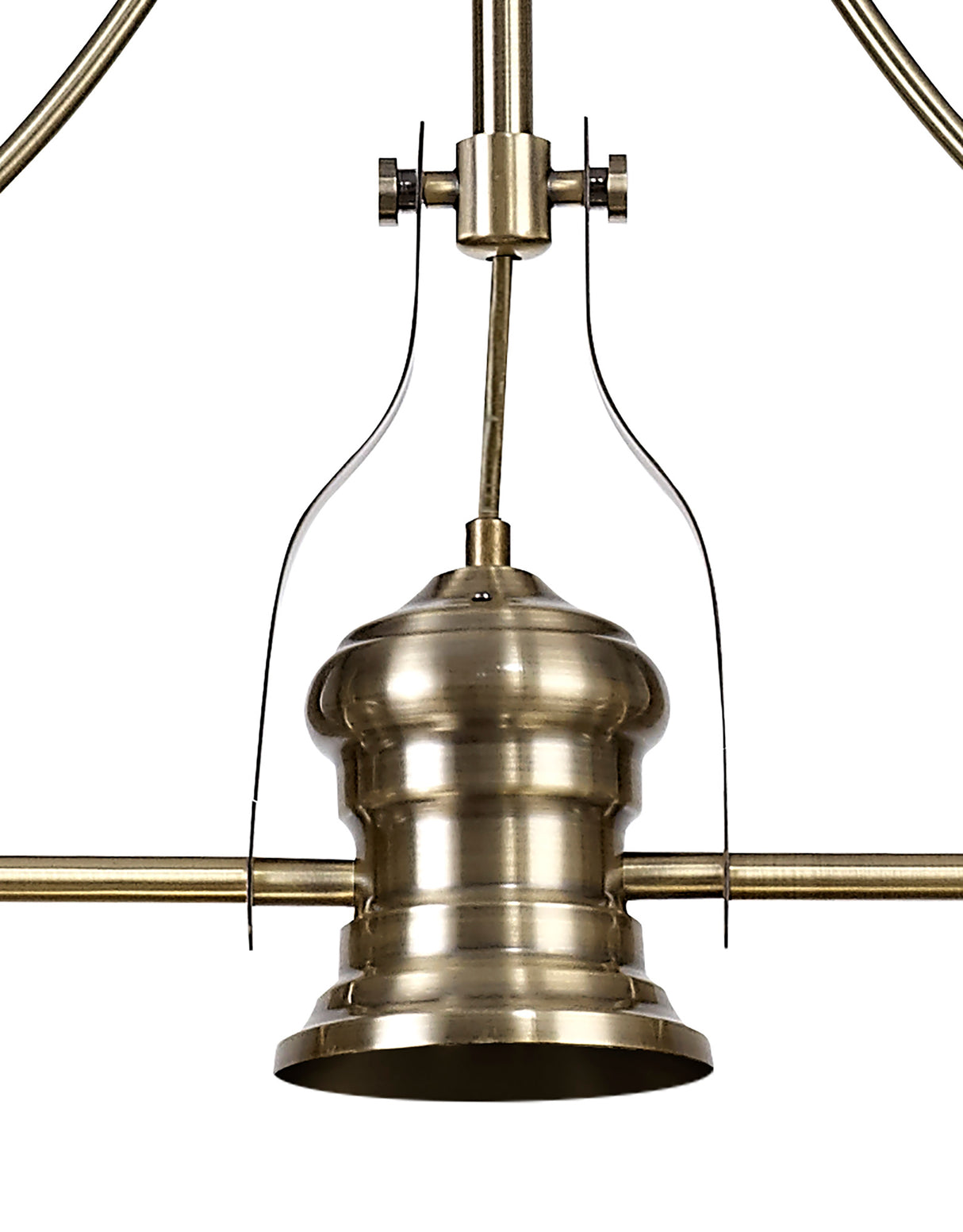 LOU3218 Louis Pendant 3 Light in a Antique Brass Finish