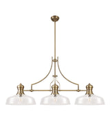 LOU3218 Louis Pendant 3 Light in a Antique Brass Finish