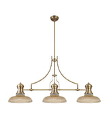 LOU3218 Louis Pendant 3 Light in a Antique Brass Finish