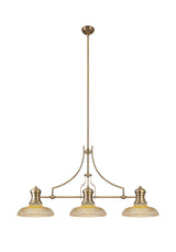 LOU3218 Louis Pendant 3 Light in a Antique Brass Finish