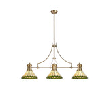 UKL0427 Uklun 30cm Non-Electric Shade in a Green/Cream/Black/Clear Finish and Clear Crystal