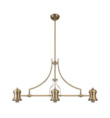 LOU3218 Louis Pendant 3 Light in a Antique Brass Finish