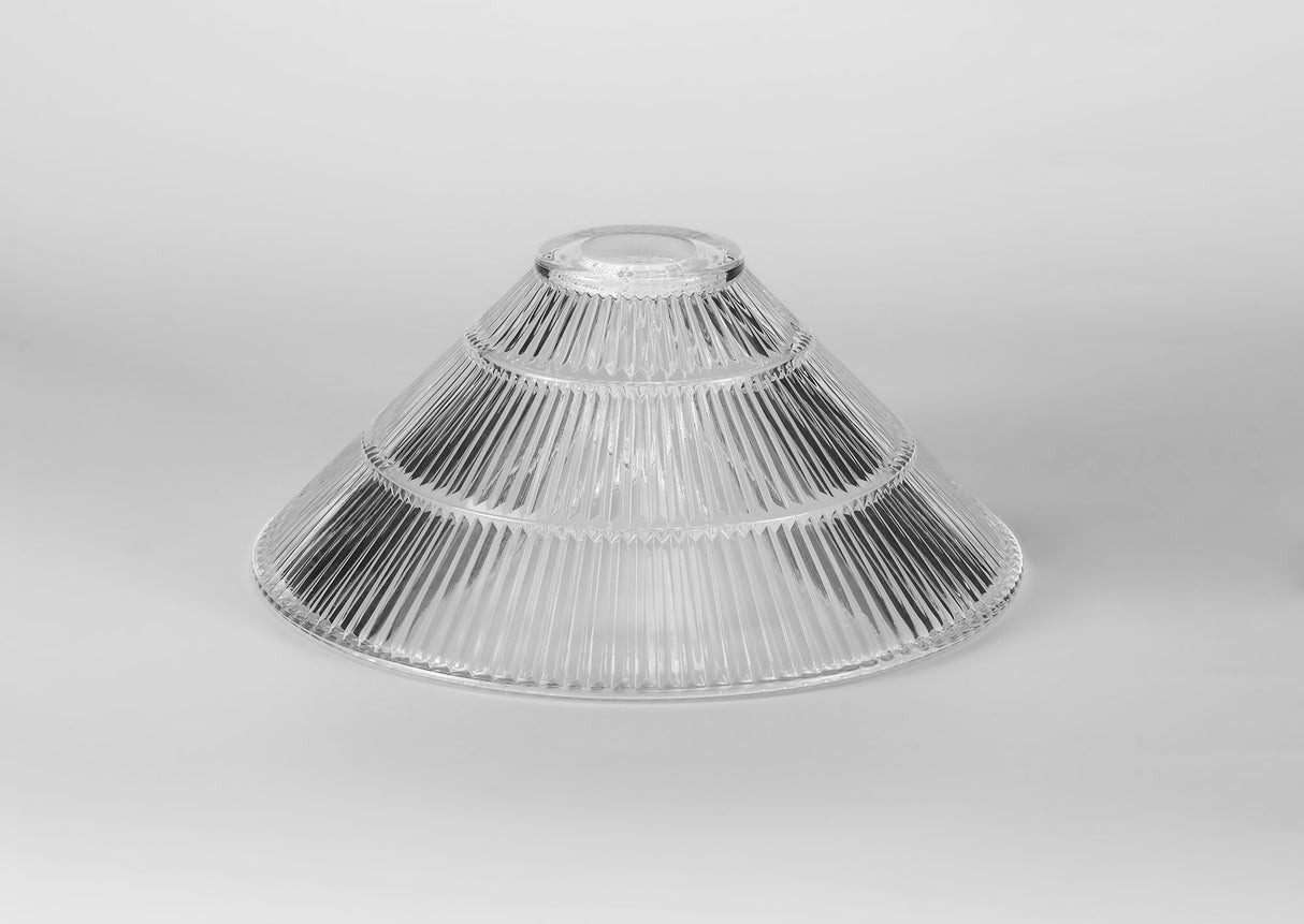 LOU3508 Louis Cone 30cm Glass Lampshade in a Clear Finish