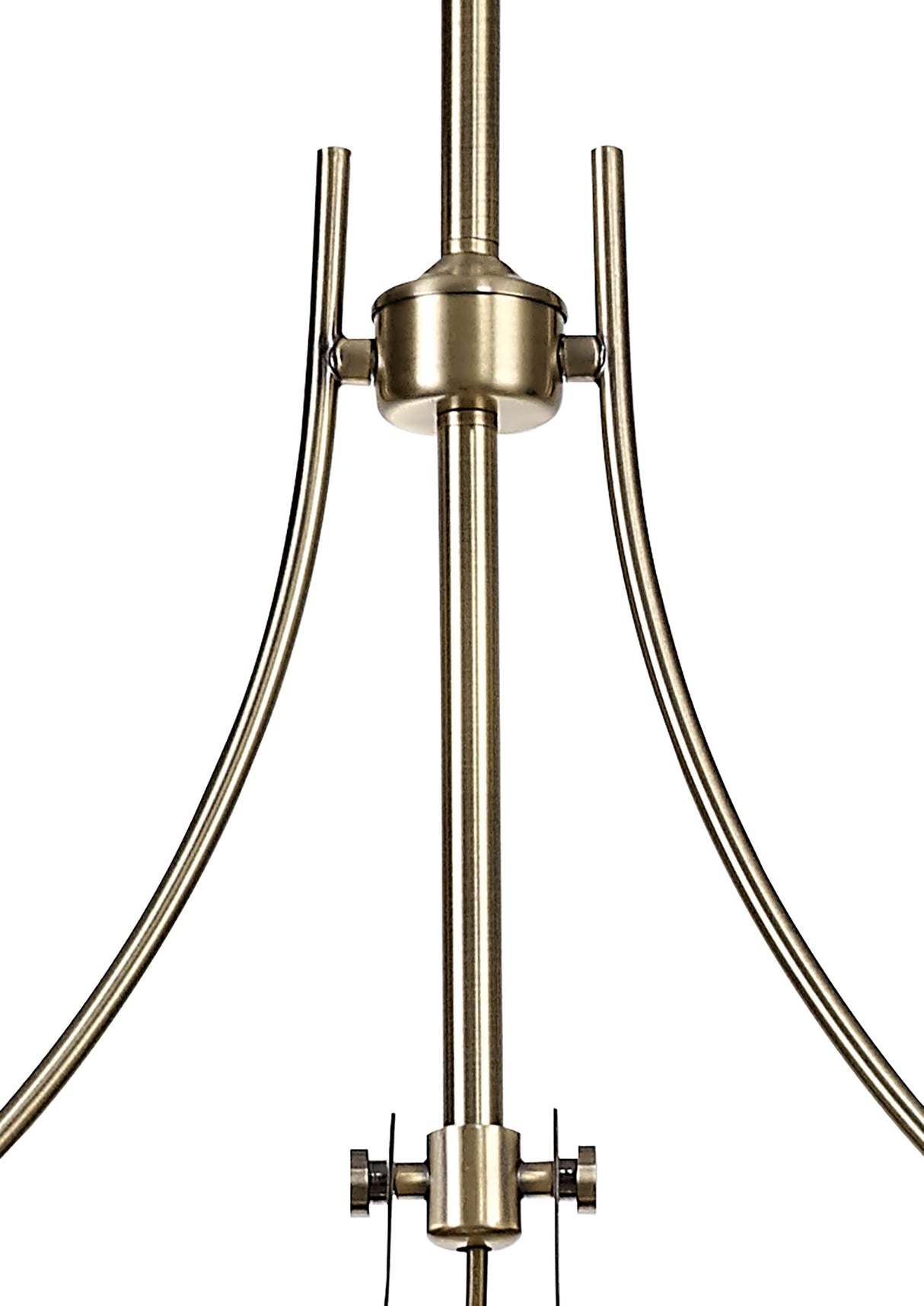 LOU4017 Louis Pendant 3 Light in a Antique Brass/Frosted White Finish