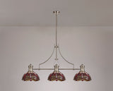 LOU4218 Louis Pendant 3 Light in a Polished Nickel Finish