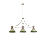 LOU4218 Louis Pendant 3 Light in a Polished Nickel Finish