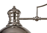 LOU5017 Louis Pendant 3 Light in a Polished Nickel/Frosted White Finish